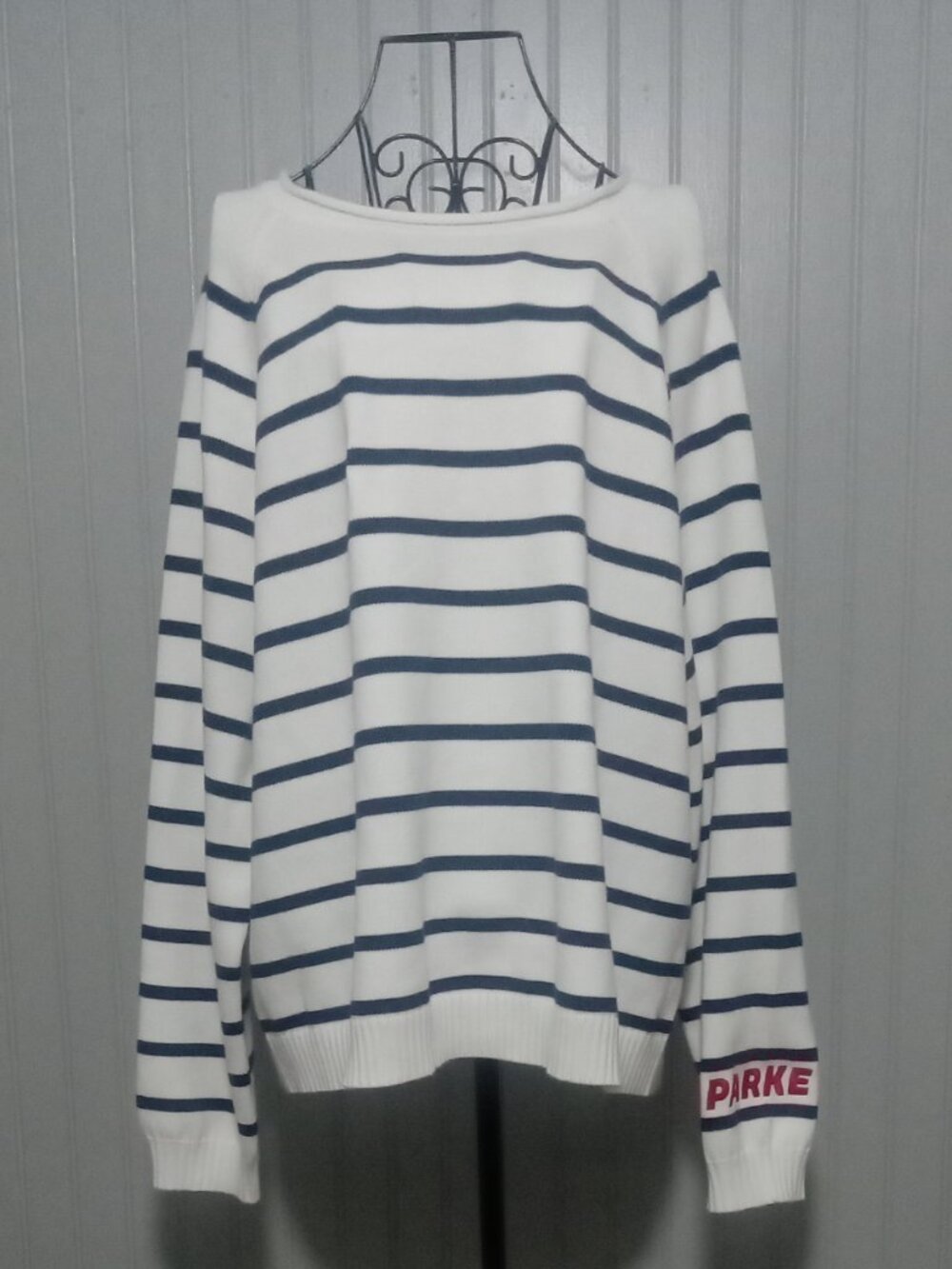 NWT Parke Target Rollneck Striped Pullover Sweater Navy White XXL